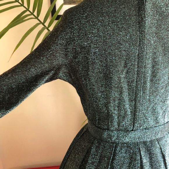Vintage 1950s blue lamé shimmer party dress - Picture 4 of 9